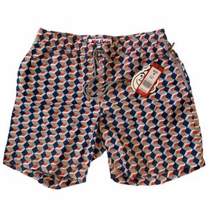 Mr. Swim Swim Trunks Men’s Blue Orange White Gray